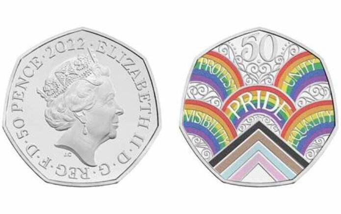 New 50p coin celebrates 50 years of Pride in UK with Progress flag design